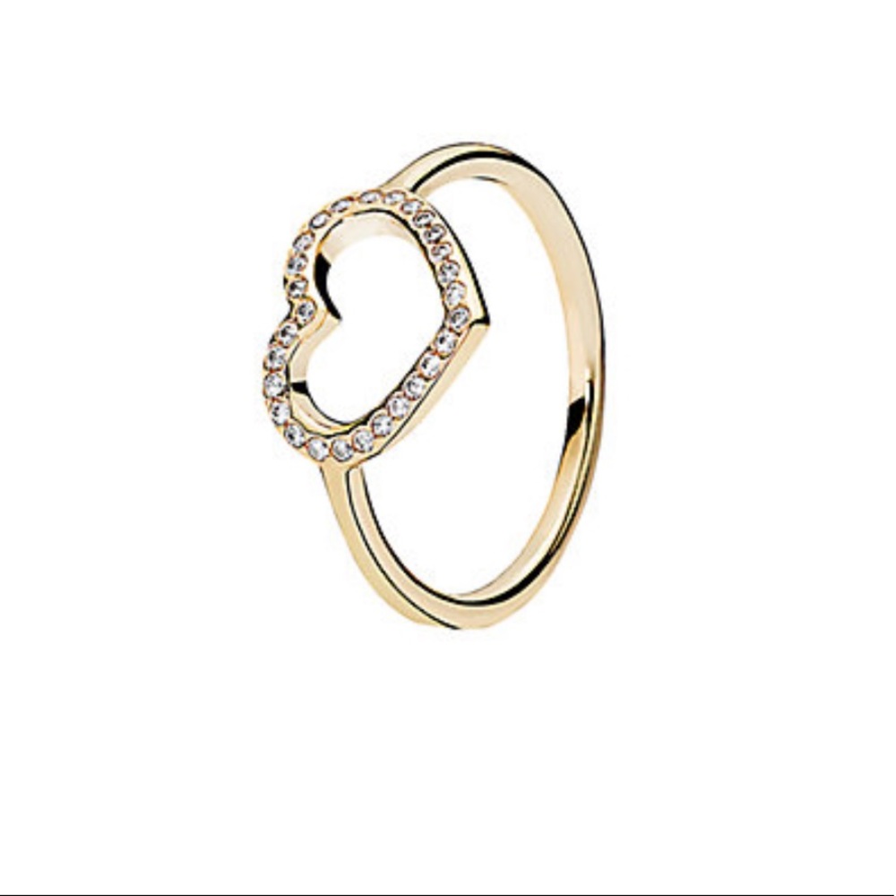 Pandora 14K yellow gold heart ring